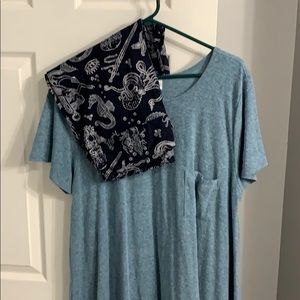 2X Lularoe Carly with TC2 Leggings